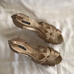 Alex Marie Gold Glitter heels